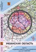 Карта радиоактивного заражения Рязанской области